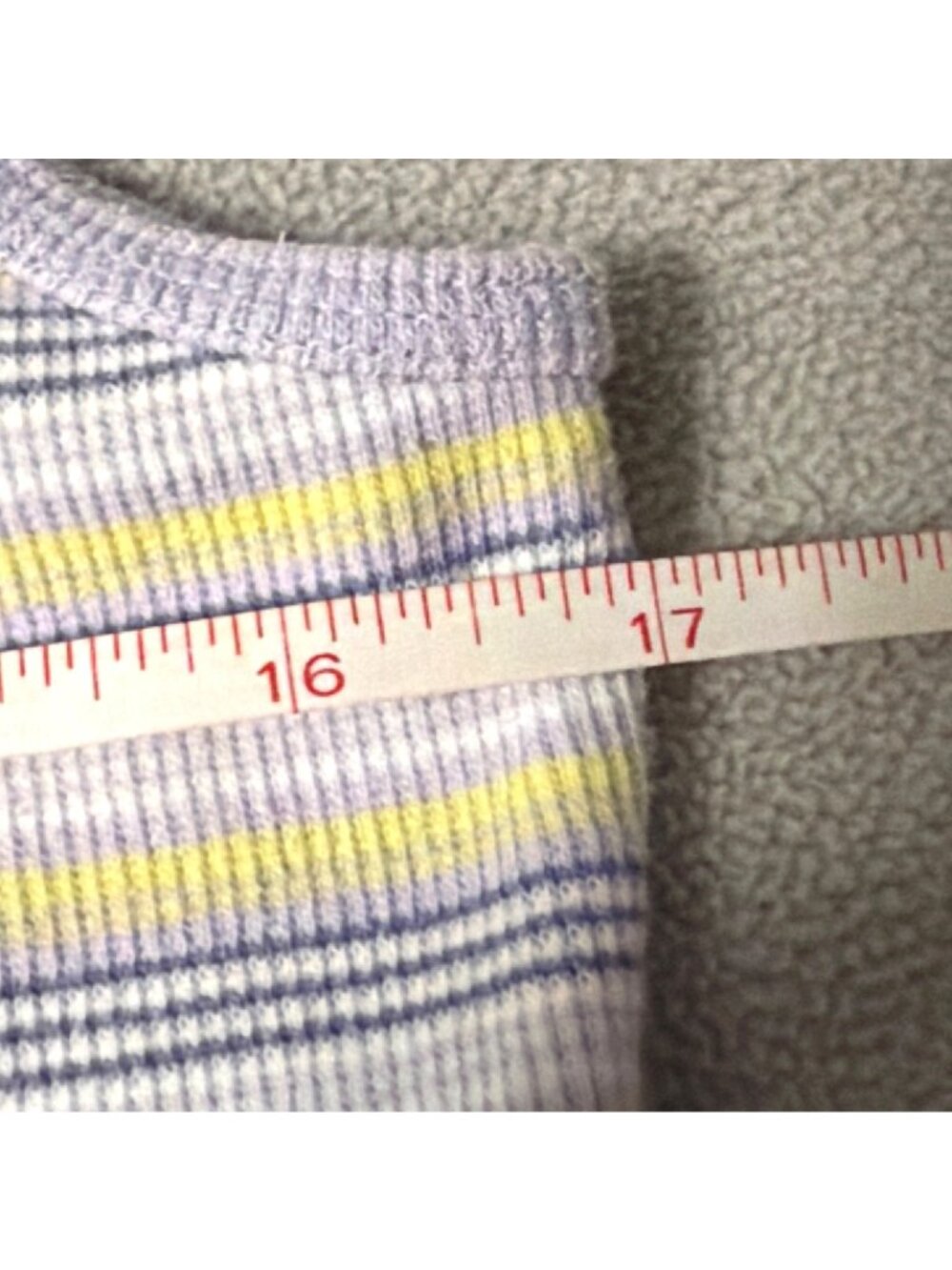 Gap Womens Stretch Sleeveless Striped V-Neck Top Yellow & Lavender Size Large - Picture 4 of 5